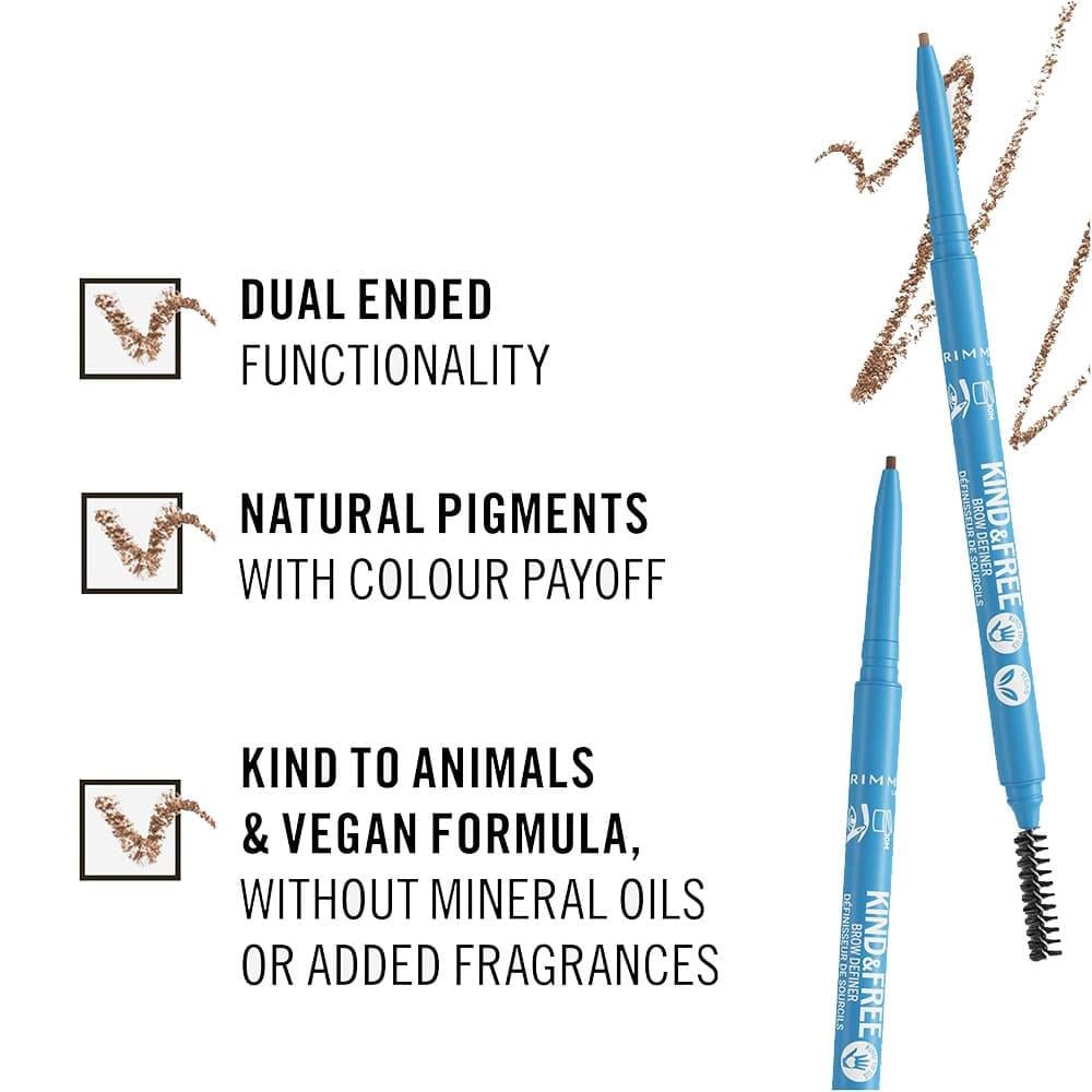 Rimmel London Kind & Free Brow Definer 003 Warm Brown - 0.09 Gm