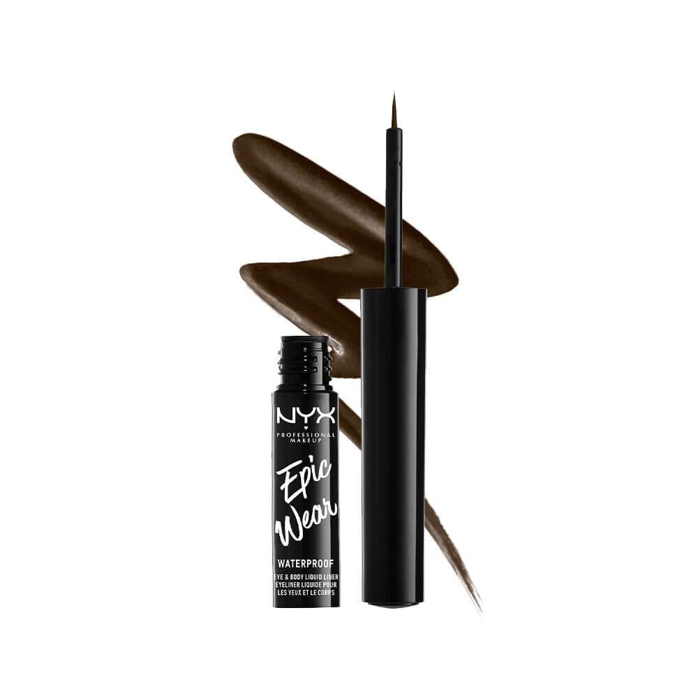 NYX Epic Wear Liquid Waterproof Eyeliner 02 Brown - 3.5 ml