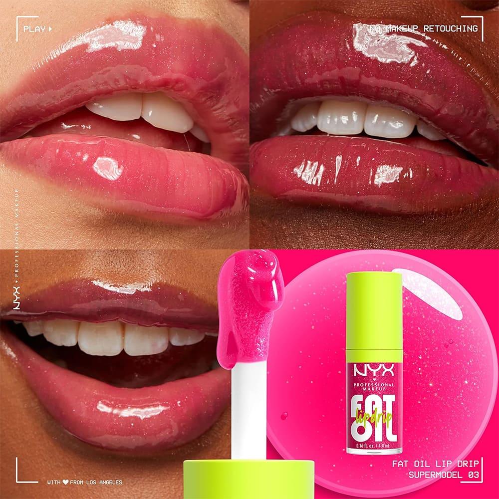 NYX Fat Oil Lip Drip Lip Gloss FOLD03 Supermodel - 4.8 Ml