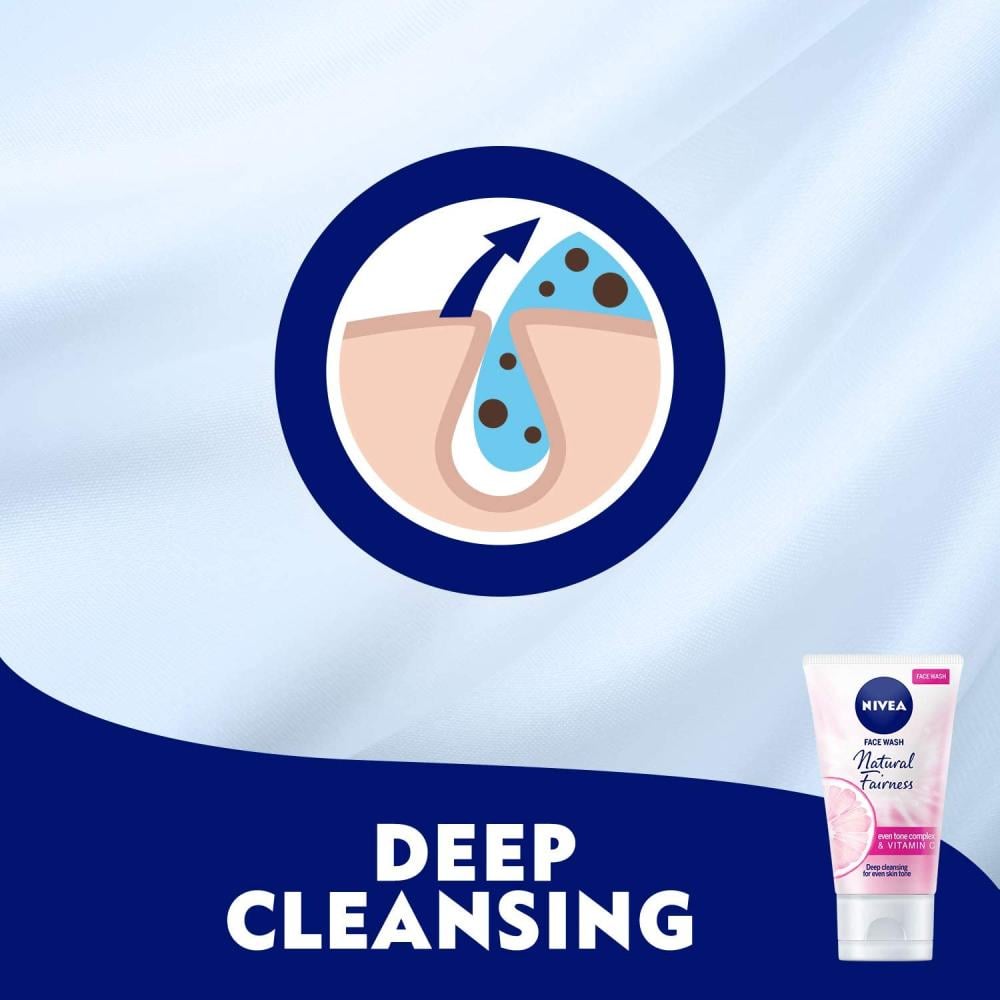 NIVEA Natural Glow Face Wash with Vitamin C - 100 ml