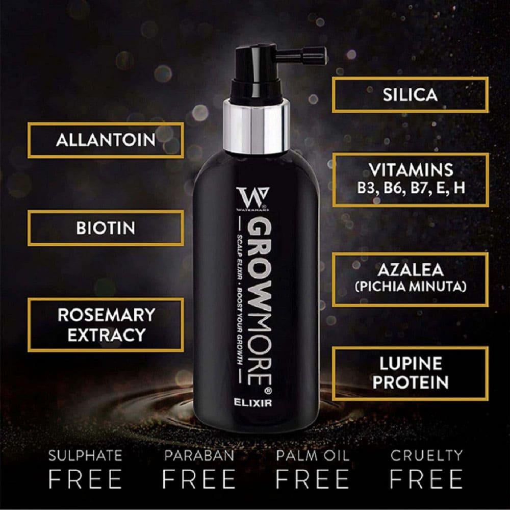 Watermans Grow More Elixir Serum Spray for Thickening & Growth of Hair - 100 ml