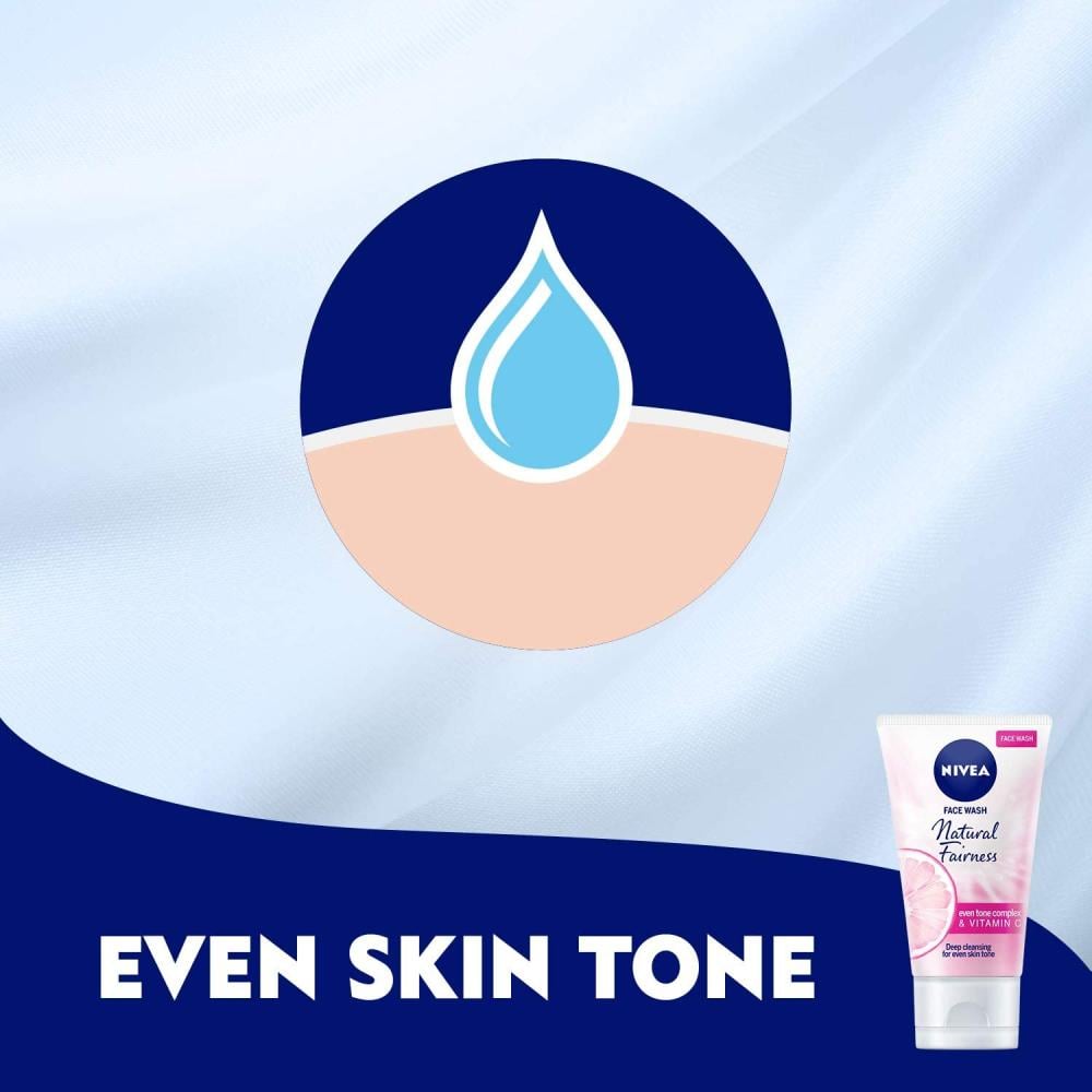 NIVEA Natural Glow Face Wash with Vitamin C - 100 ml