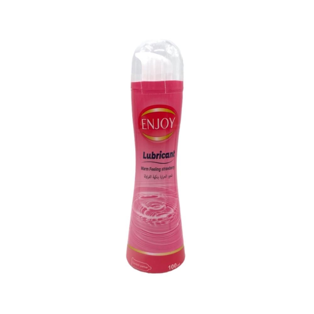 Enjoy Strawberry Flavored Heat Feeling Lubricating Gel - 100 ml