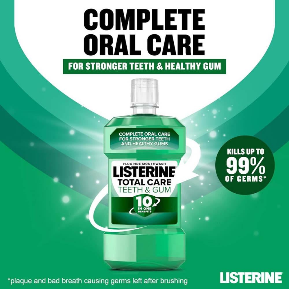 Listerine Total Care Gum Care Mouthwash 10 in 1 Fresh Mint - 500 ml