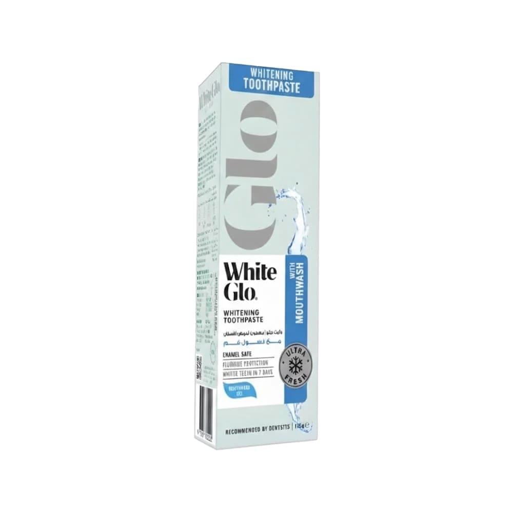 White Glo Whitening Toothpaste with Mouthwash - 115g