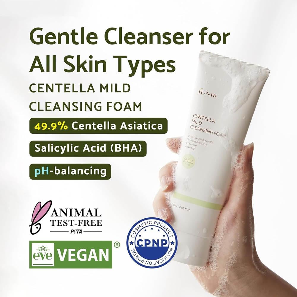 iunik Centella Mild Cleansing Foam - 120 ml