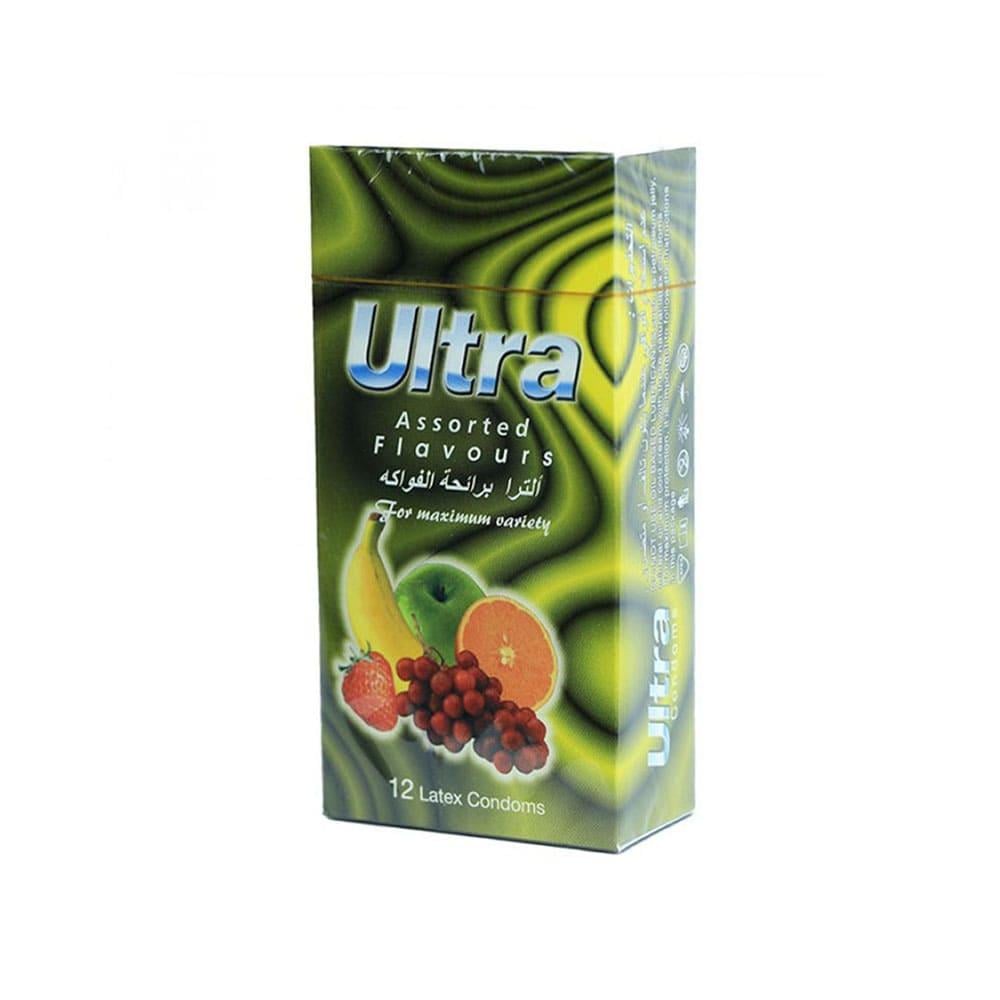 Ultra Fruit Flavored Condoms - 12 Pieces