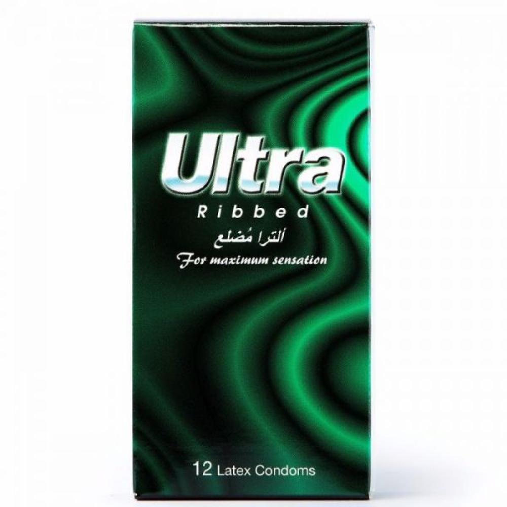 Ultra Ribbed Condoms - 12 Pcs