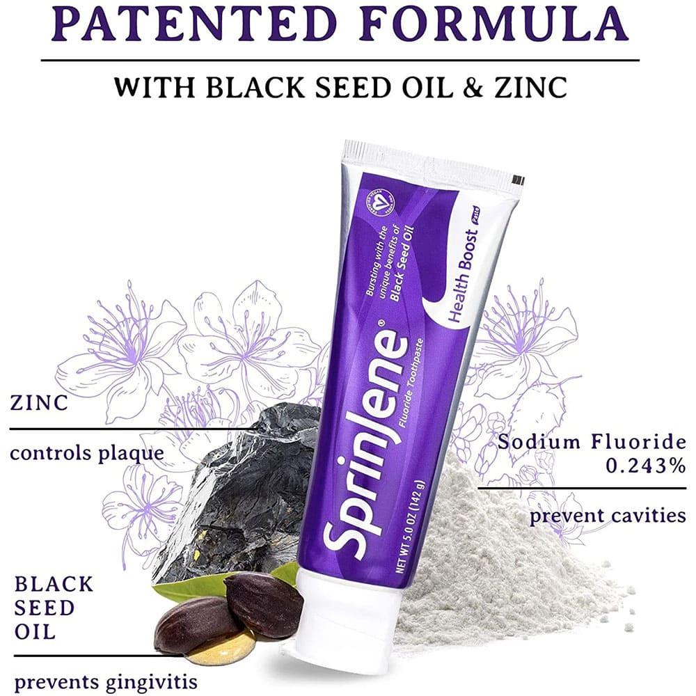 Sprinjene Black Seed Oil Health Boost Toothpaste- 142 Gm