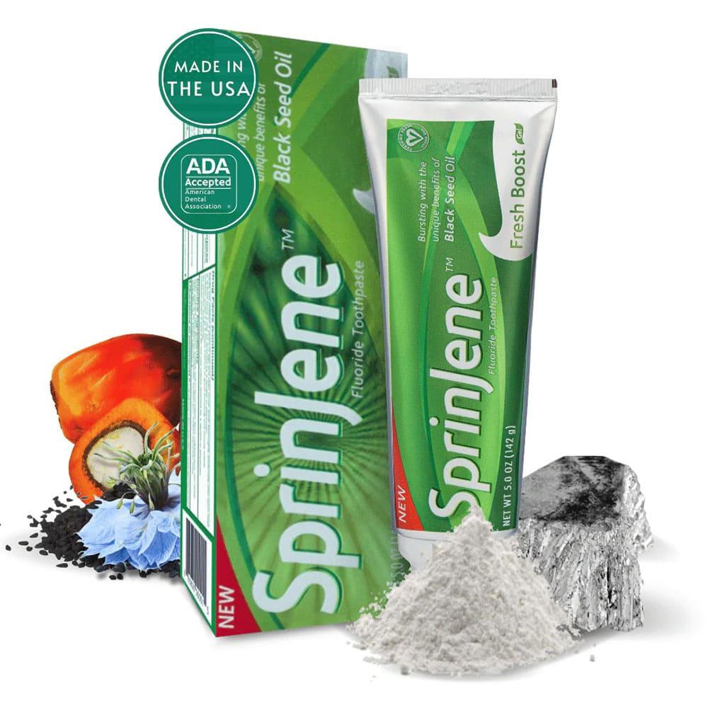 Sprinjene Black Seed Oil Fresh Boost Toothpaste- 142 Gm