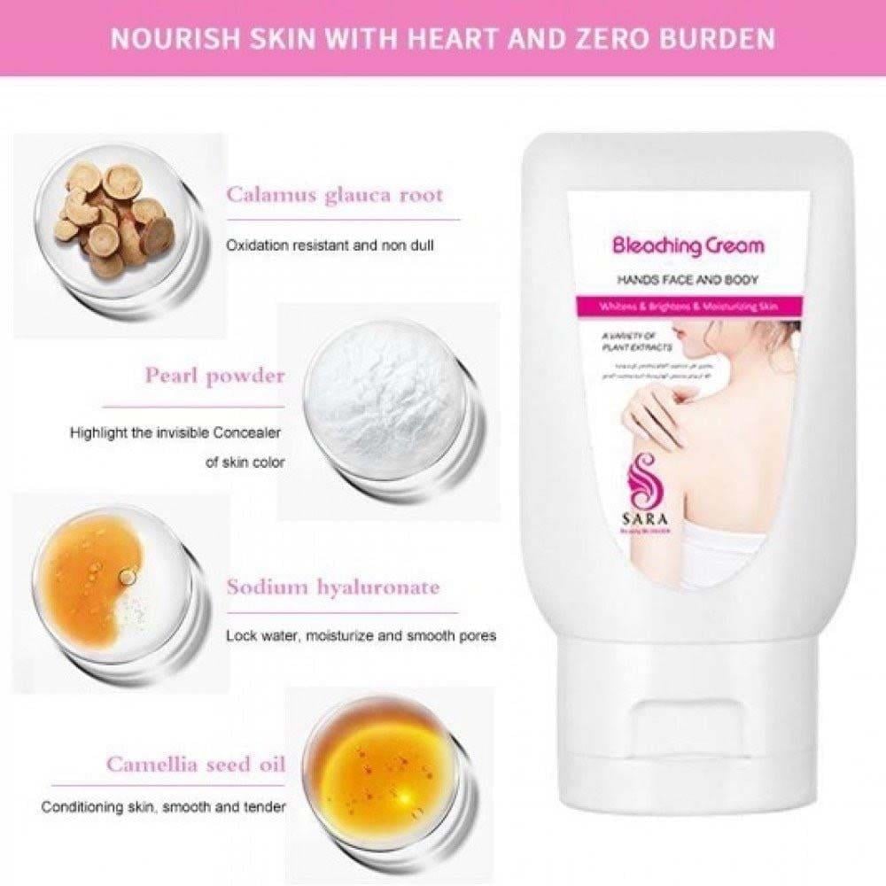 Sara Beauty Instant Whitening Cream for Face and Body - 150 gm