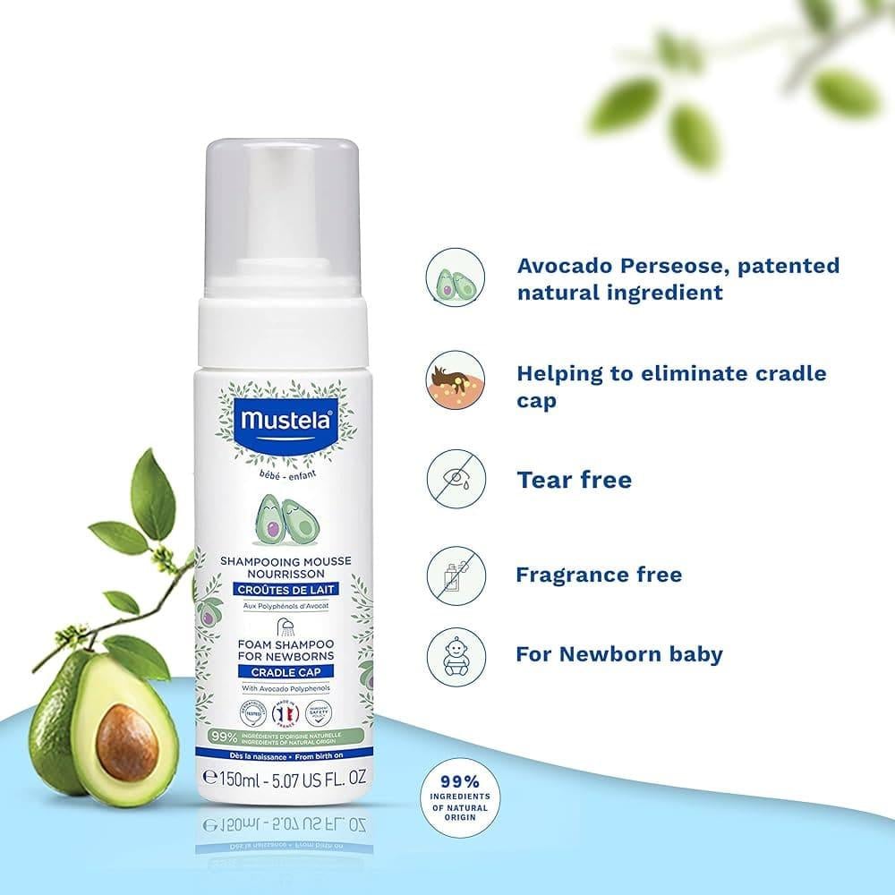 Mustela Foaming Shampoo for Newborns - 150ml