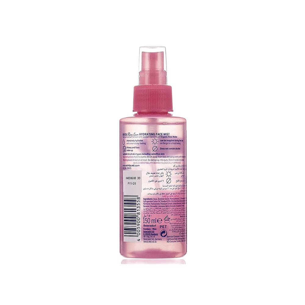 Nivea Rose Care Moisturizing Facial Mist with Organic Rose Water - 150 ml