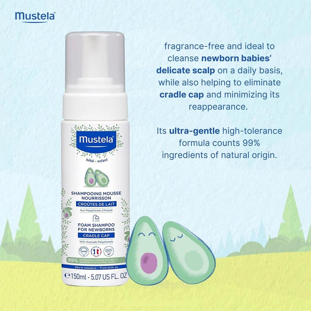 Mustela Foaming Shampoo for Newborns - 150ml