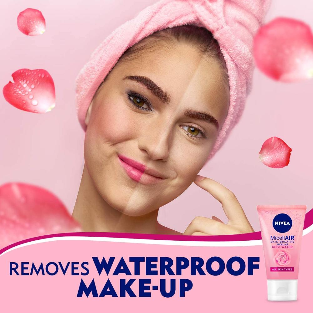 Nivea Micellar Rose Water Face Wash All Skin Types - 150 Ml