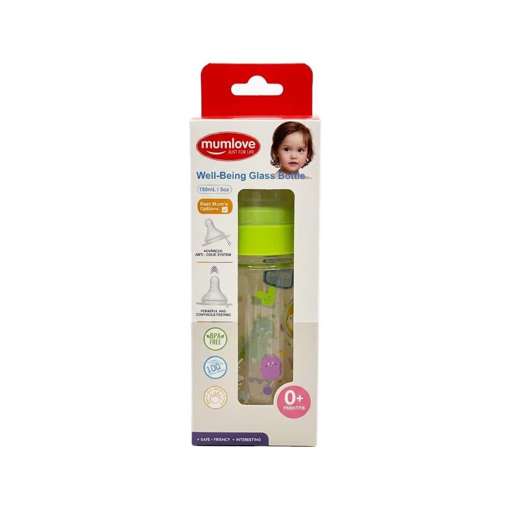 MumLove Feeding Glass Bottle + 0 Months - 150ml