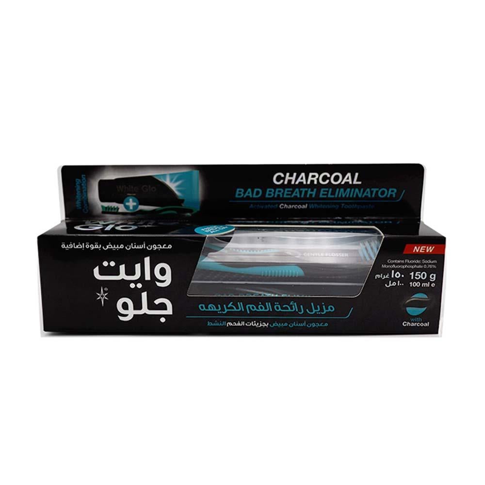 White Glo Activated Charcoal Bad Breath Toothpaste - 150 gm