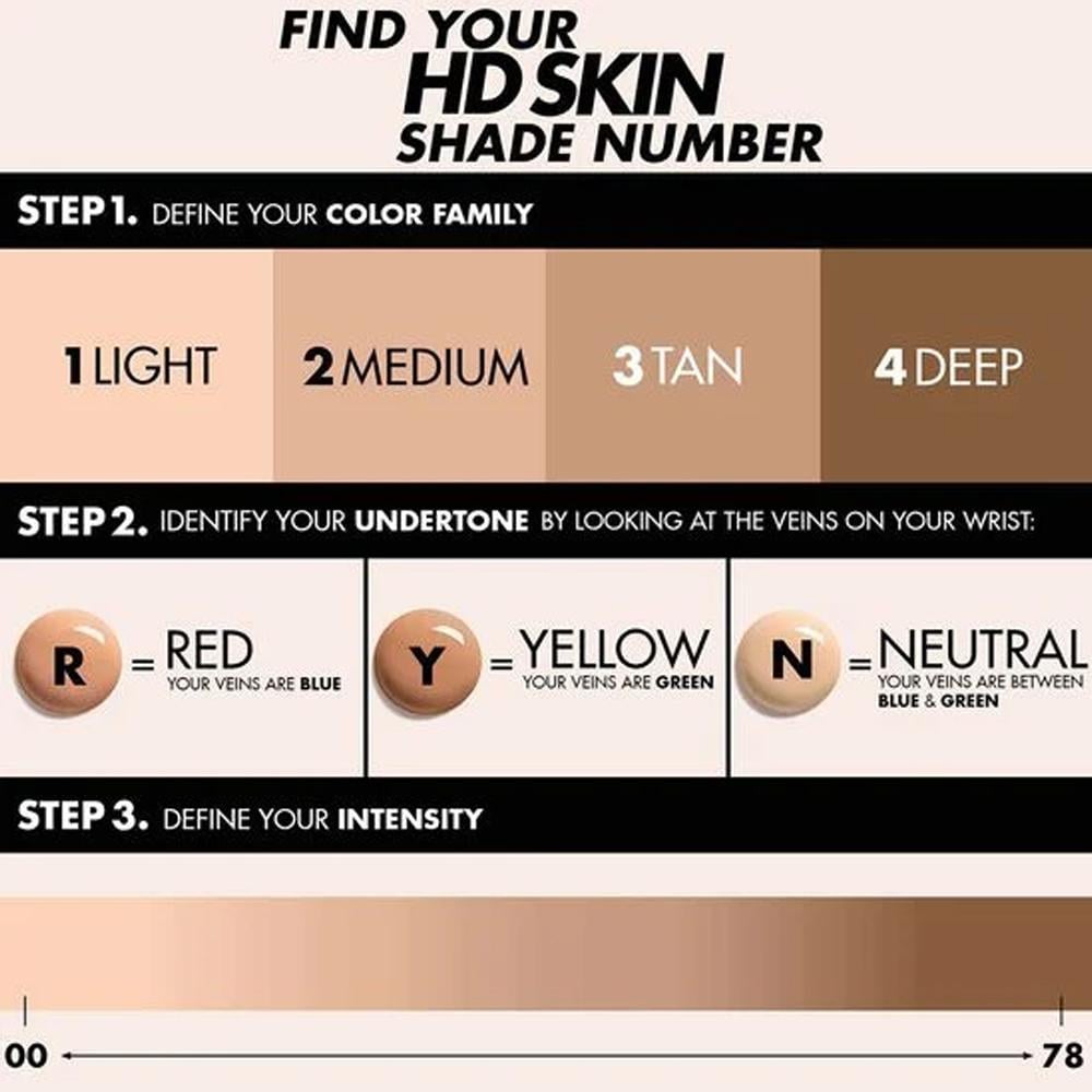 Make Up For Ever Foundation HD Skin Shade (1Y16) - 30 ml