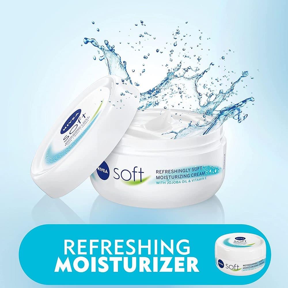Nivea Soft & Refreshing Moisturizing Cream for Face, Body & Hands - 200 ml
