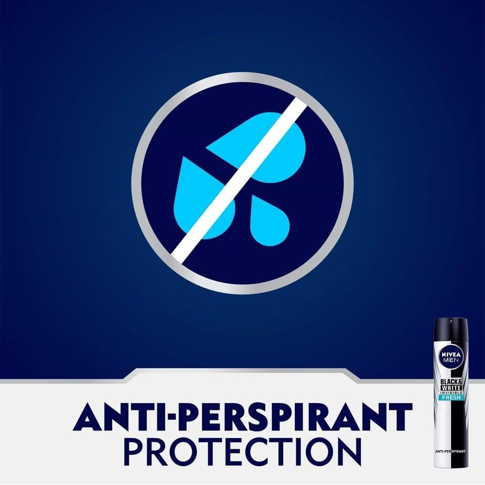 Nivea Men Invisible Black & White Fresh Deodorant Spray - 200 ml