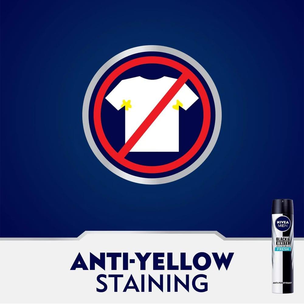 Nivea Men Invisible Black & White Fresh Deodorant Spray - 200 ml