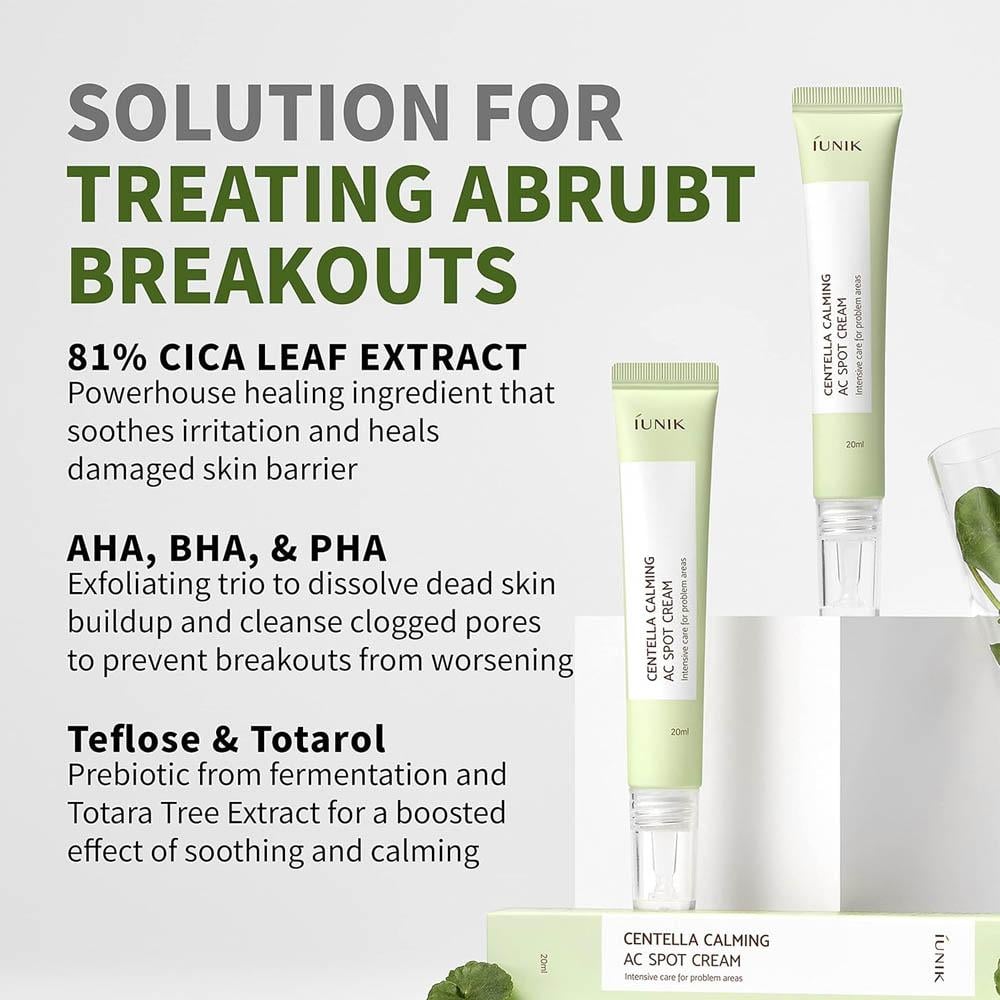 iunik Centella Calming Ac Spot Cream - 20 ml
