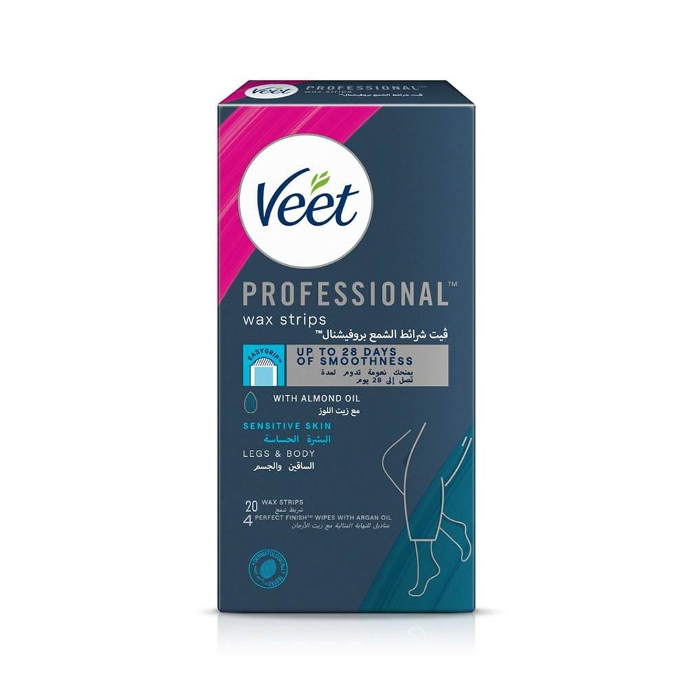 Veet Easy-Gel Hair Removal Wax Strips for Sensitive Skin-20 Strips