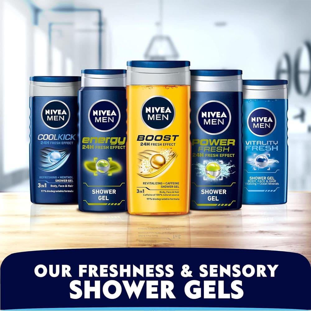 Nivea Man Shower Gel Power 24h Fresh Effect - 500 ml