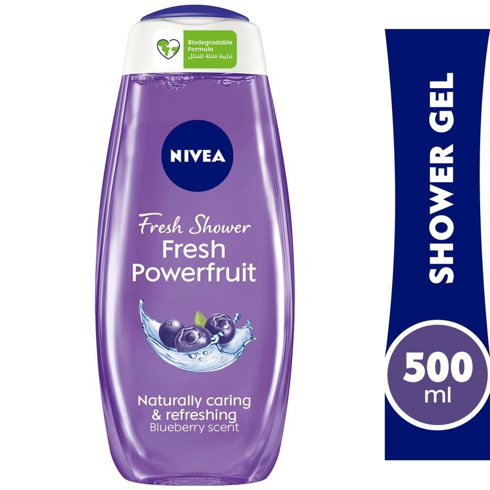 Nivea Shower Gel Fresh Powerfruit with Blueberry Scent - 250 ml