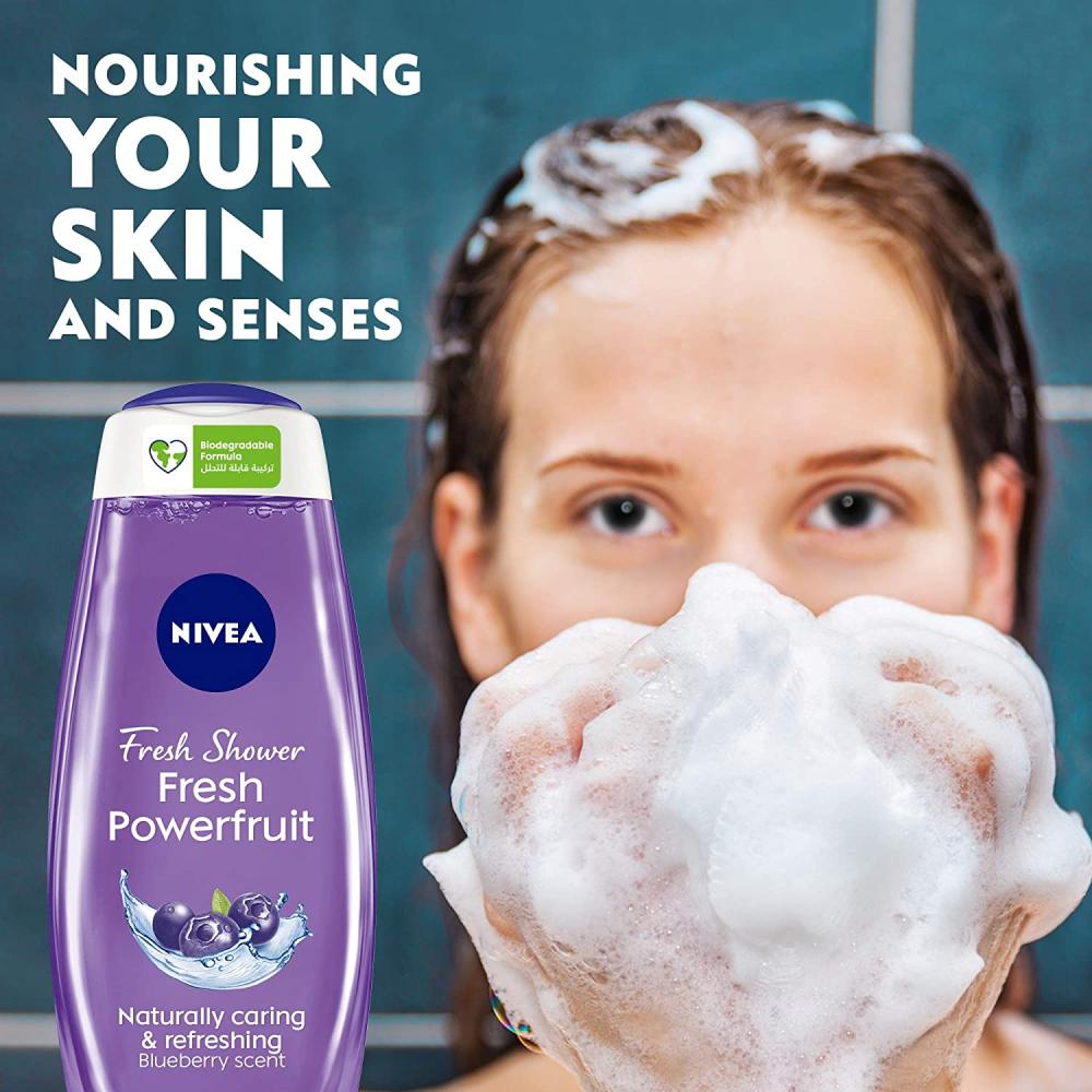 Nivea Shower Gel Fresh Powerfruit with Blueberry Scent - 250 ml