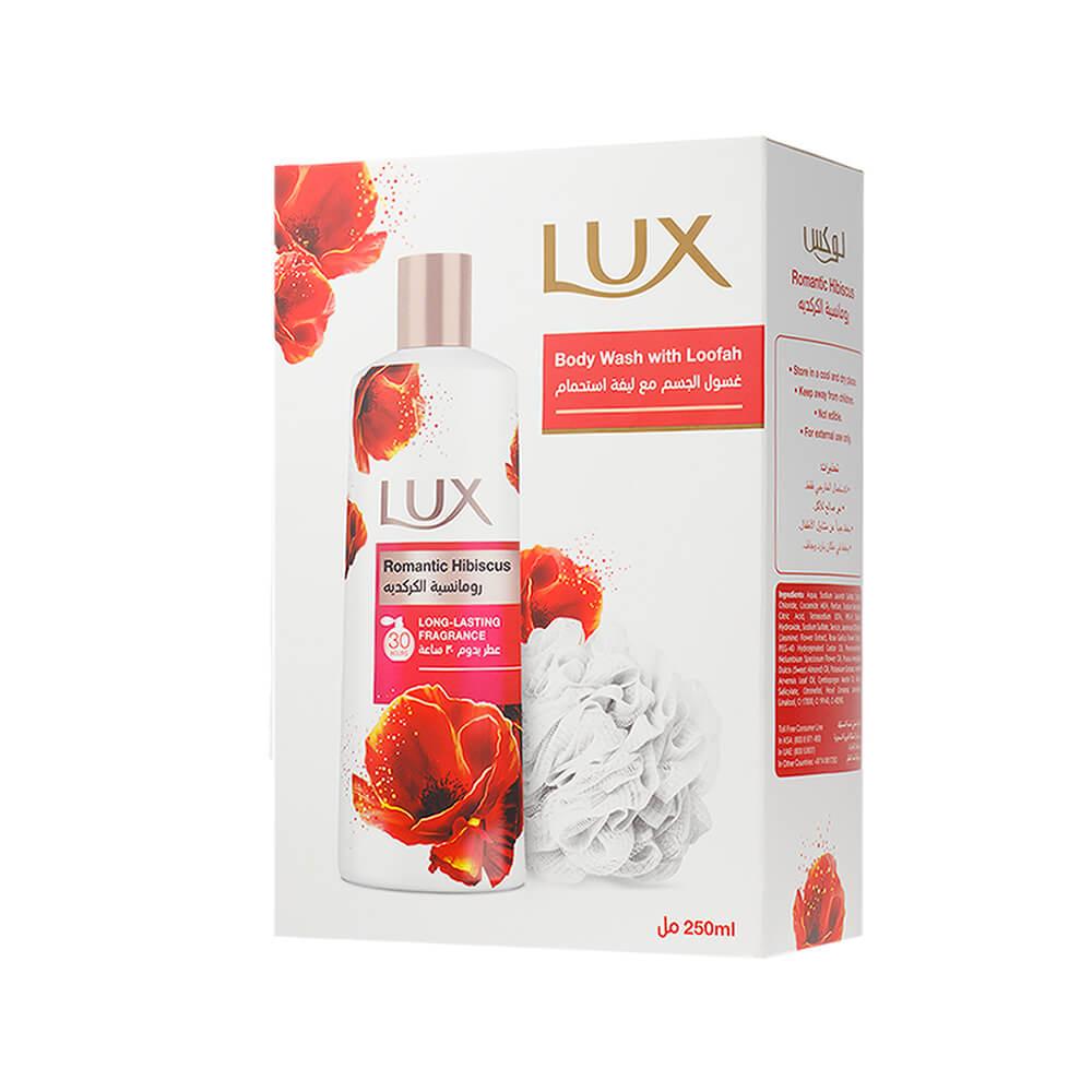Lux Romantic Hibiscus Body Wash With Loofah - 250 ml