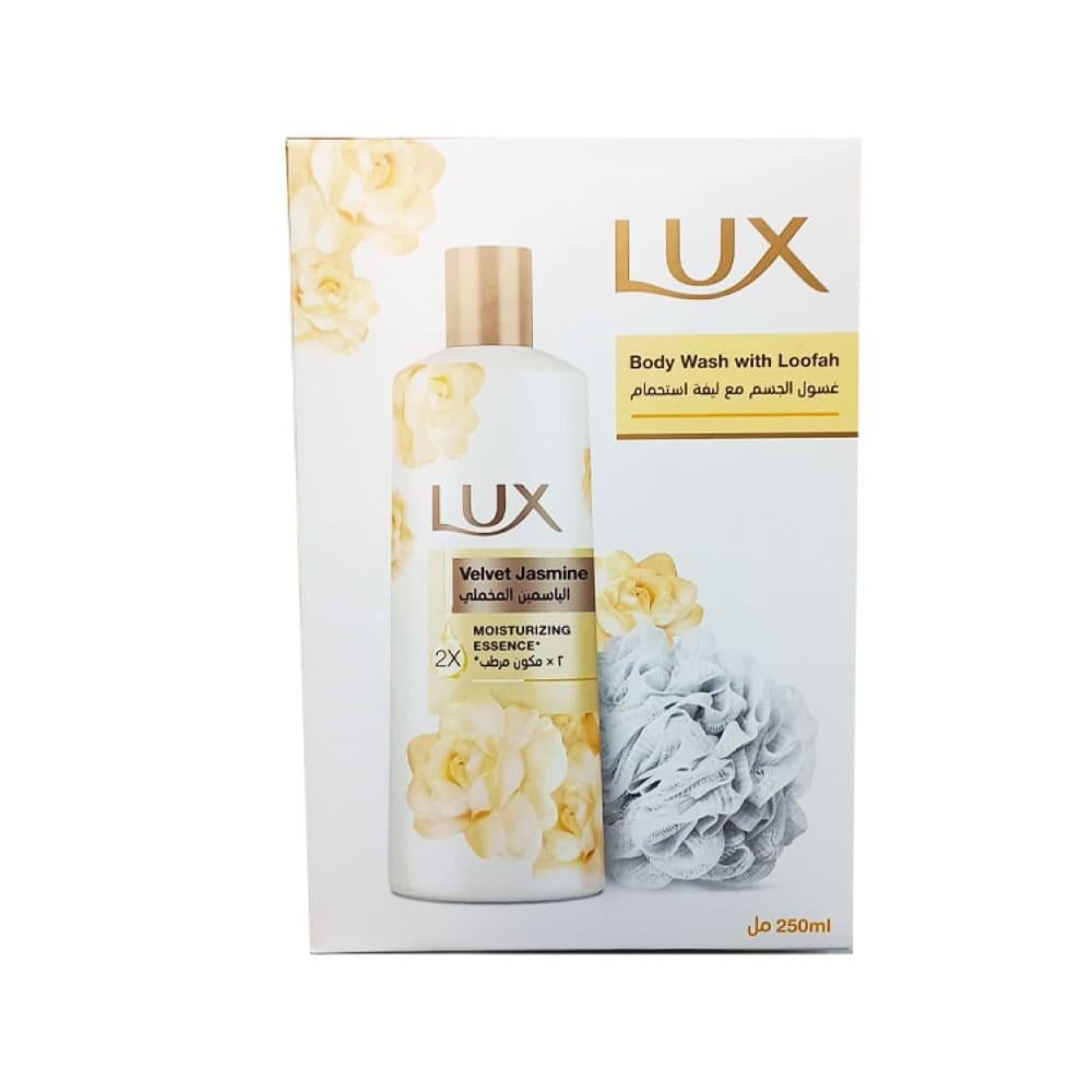 LUX Velvet Jasmine Body Wash With Loofah 250 ml