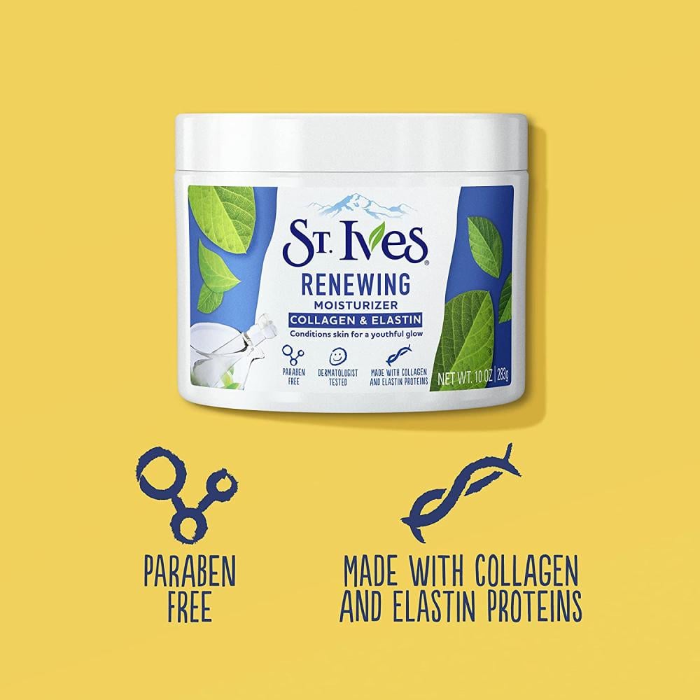 St. Ives Renewing Moisturizer Skin Cream with Collagen & Elastin - 283 gm