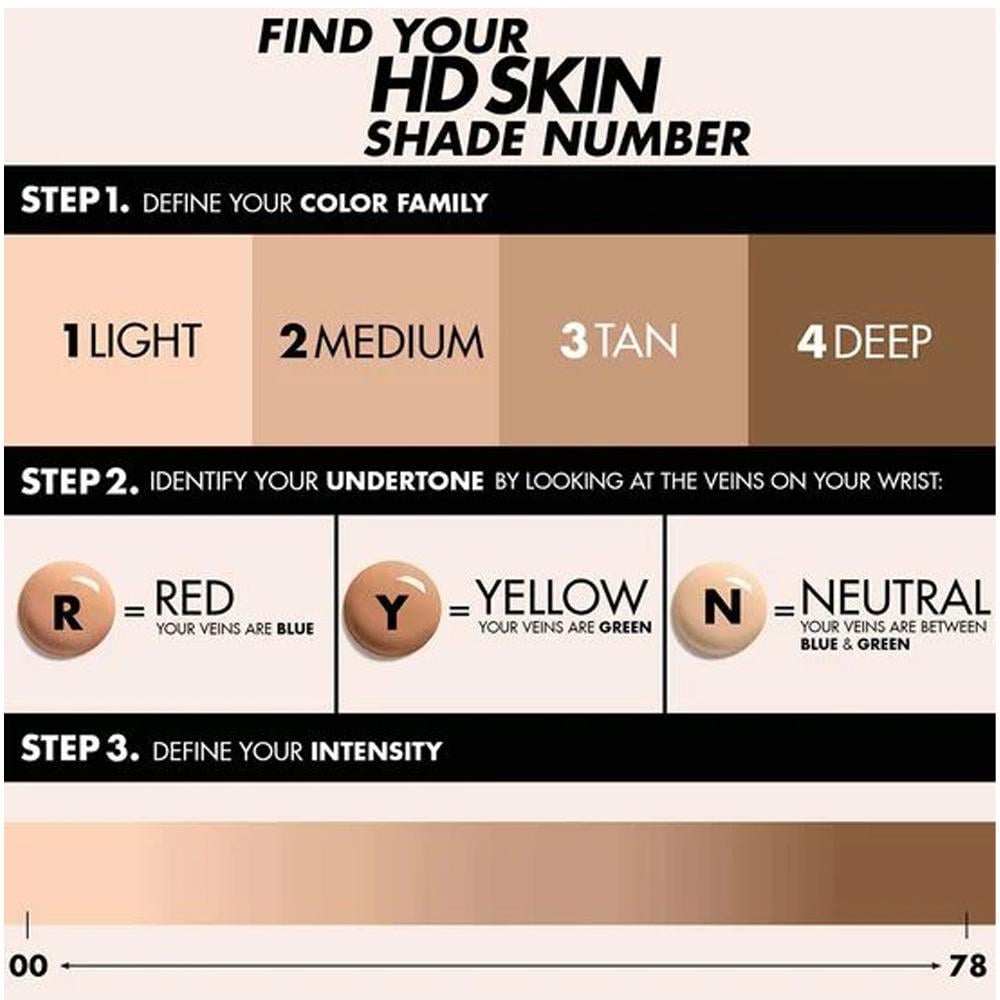 Make Up For Ever HD Skin Foundation (2Y36) (Y365) - 30ml