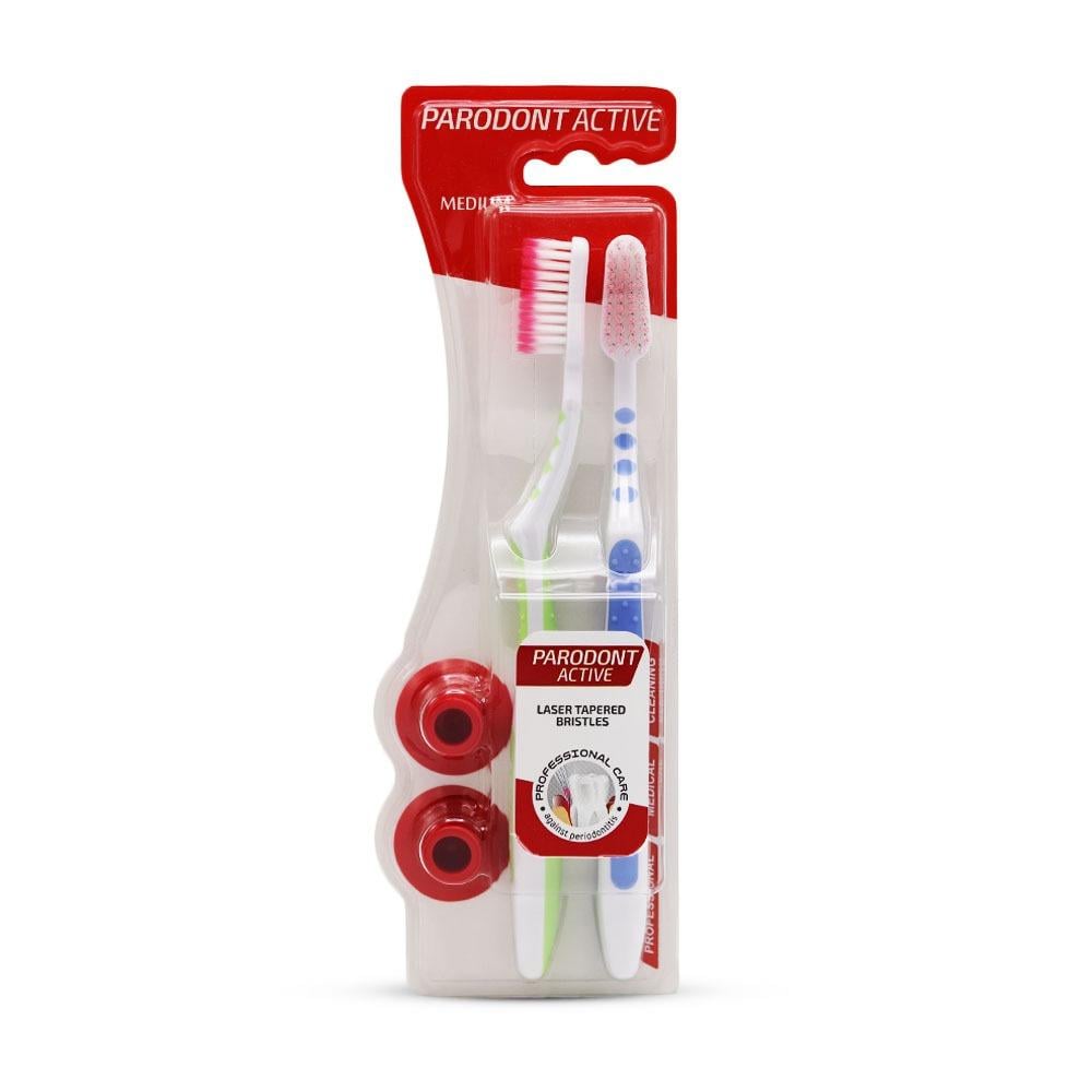 Parodon Active Medium Toothbrush Multiple Colors - 2 Pieces