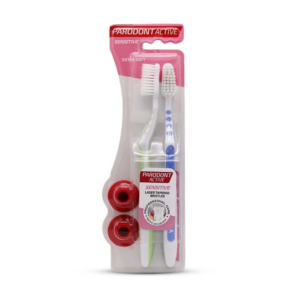 Parodont Active Sensitive Toothbrush Extra Soft Multiple Colors - 2 PCS
