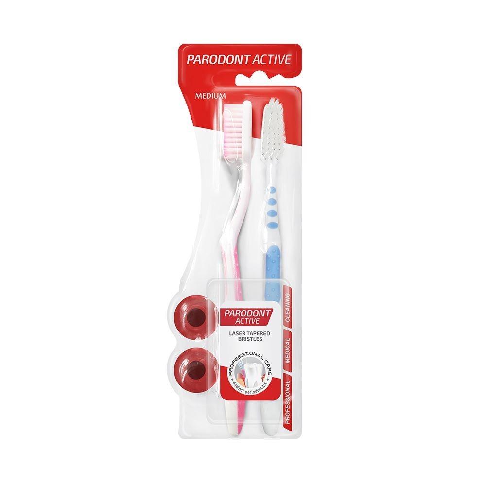 Parodon Active Medium Toothbrush Multiple Colors - 2 Pieces