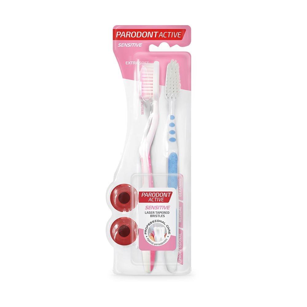 Parodont Active Sensitive Toothbrush Extra Soft Multiple Colors - 2 PCS