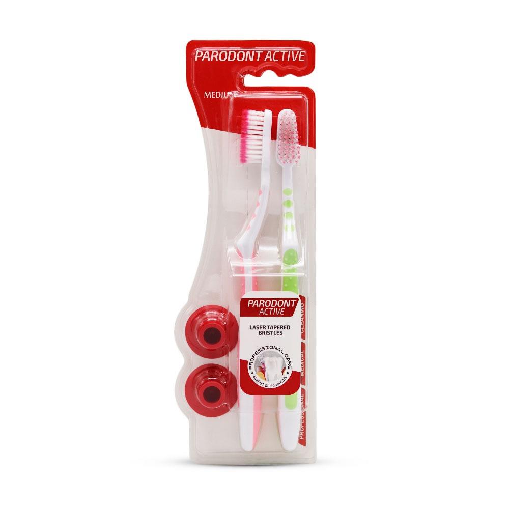 Parodon Active Medium Toothbrush Multiple Colors - 2 Pieces
