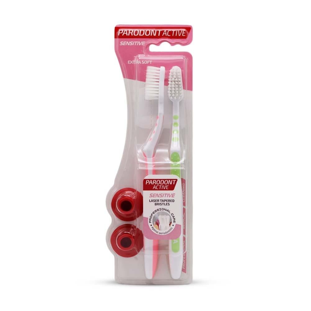 Parodont Active Sensitive Toothbrush Extra Soft Multiple Colors - 2 PCS