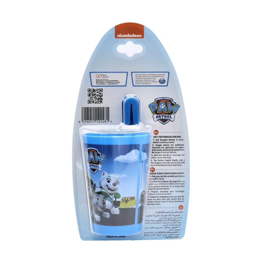 Nickelodeon Paw Patrol Soft Toothbrush for Kids with Cover and Cup