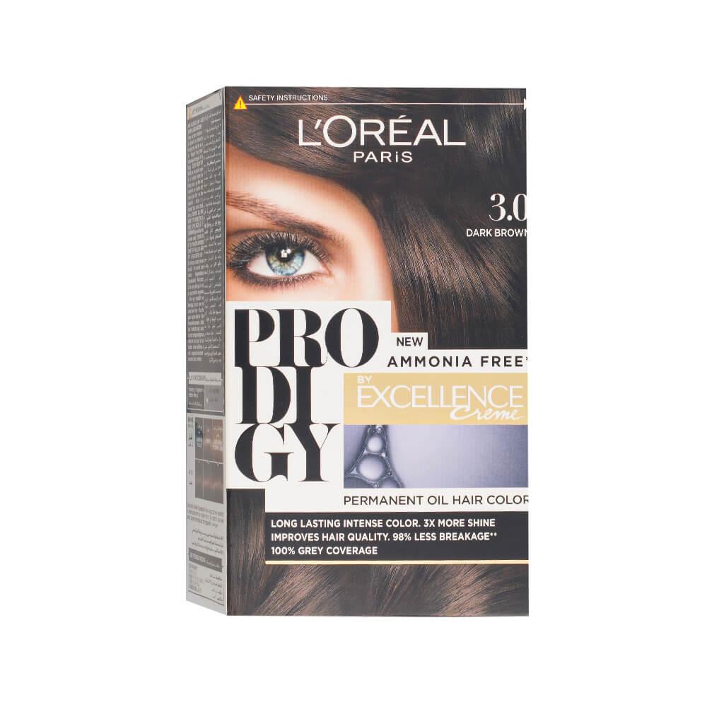 L'Oreal Paris Prodigy Hair Dye - Dark Brown 3.0