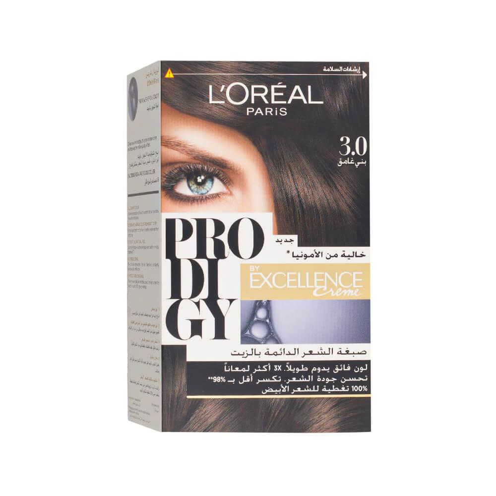L'Oreal Paris Prodigy Hair Dye - Dark Brown 3.0