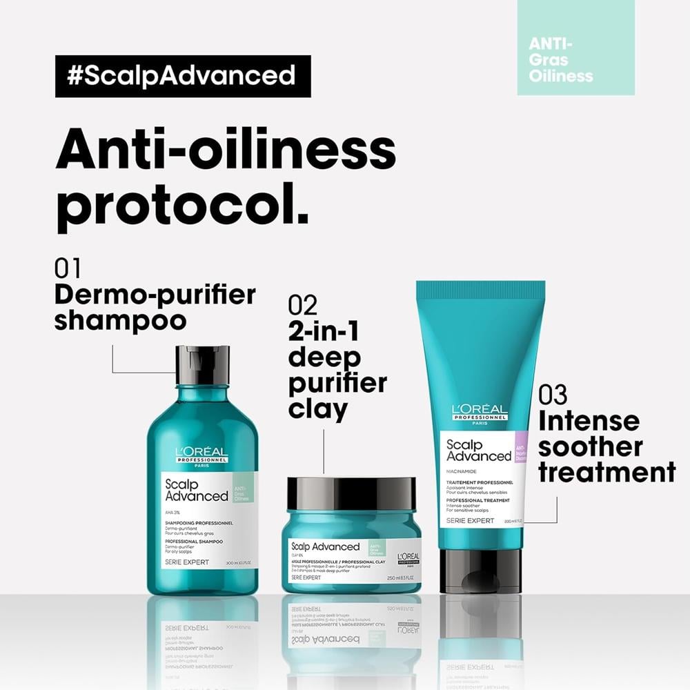 L'Oréal Professionnel Scalp Advanced Anti-Greasy Shampoo - 300 ml