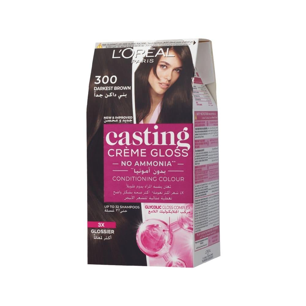 L'Oreal Paris Casting Creme Gloss Hair Dye - Dark Brown 300