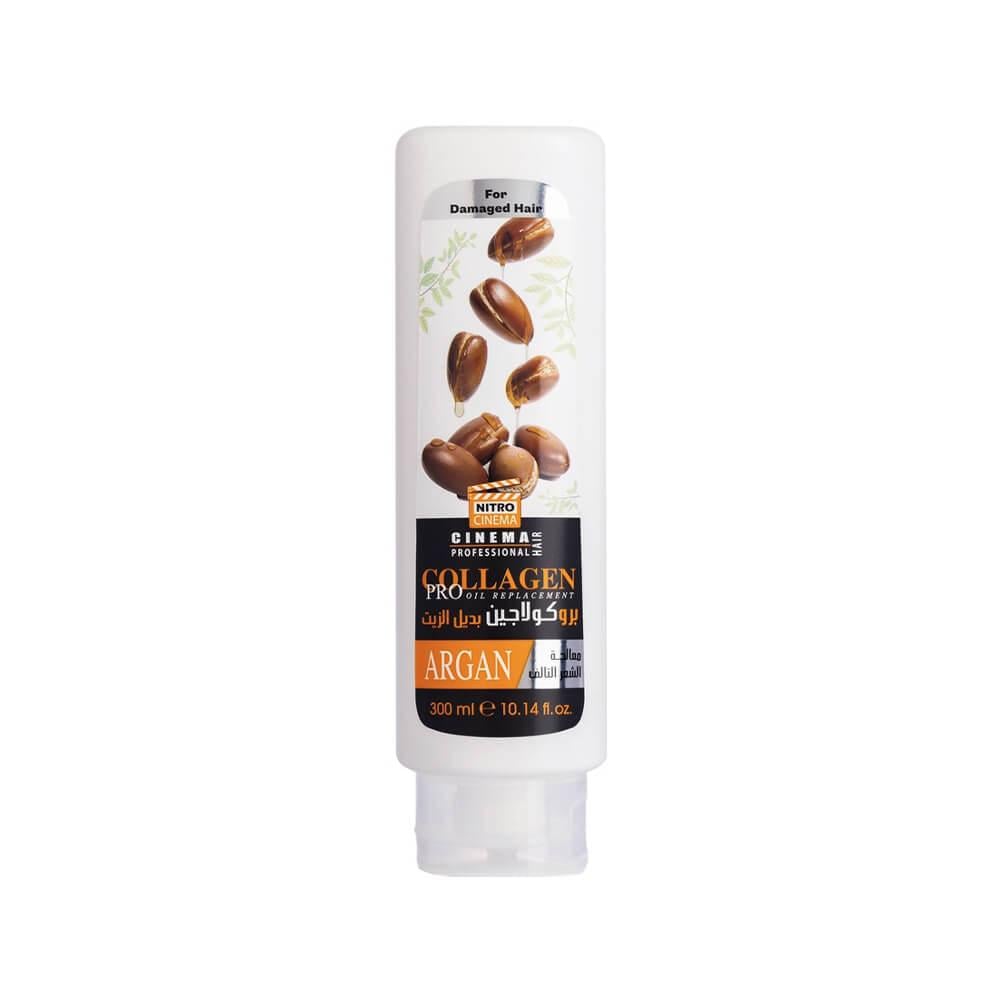 Nitro Cinema Pro Collagen Oil Replacement For Damaged Hair With Argan Oil - 300 ml