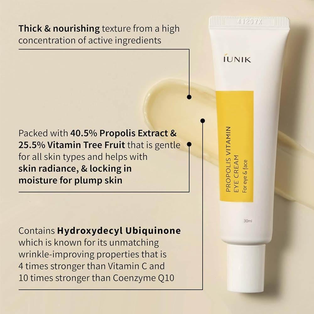 iunik Propolis Vitamin Eye Cream for Eye & Face - 30 ml