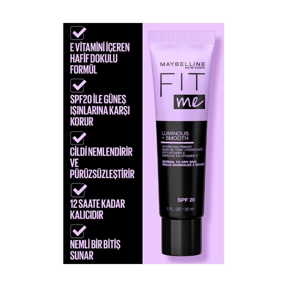 Maybelline Fit Me Luminous + Smooth Hydrating Primer, 30ml