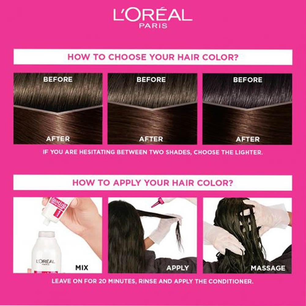 L'Oreal Paris Casting Creme Gloss Hair Dye - Dark Warm Brown 323