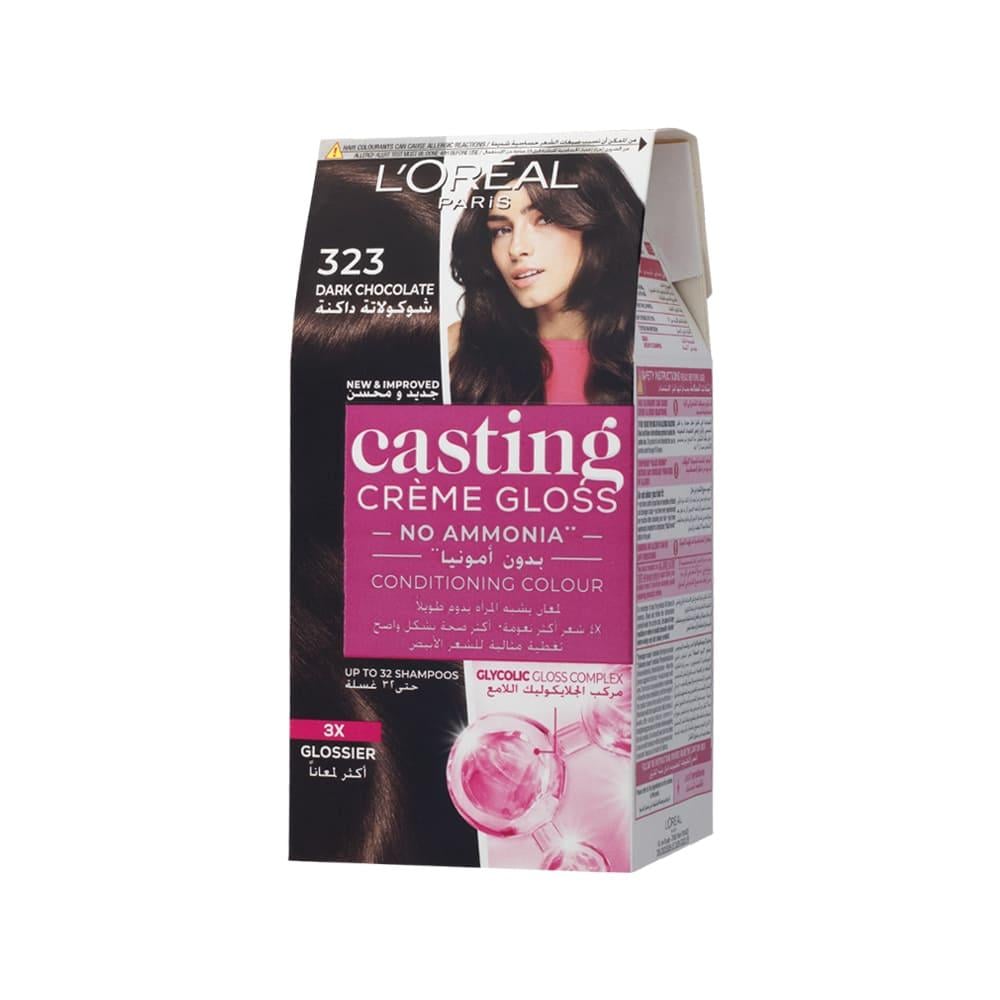 L'Oreal Paris Casting Creme Gloss Hair Dye - Dark Warm Brown 323